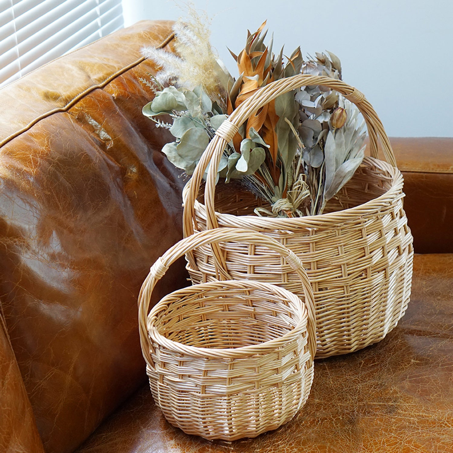 10581 ウィッカーバスケット　セット2