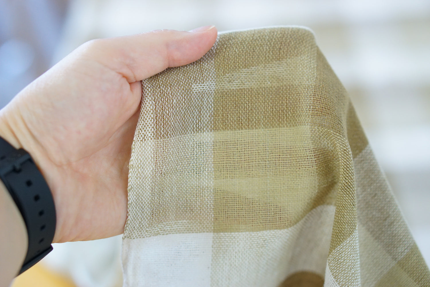 53340 チェックマルチカバー ベージュ