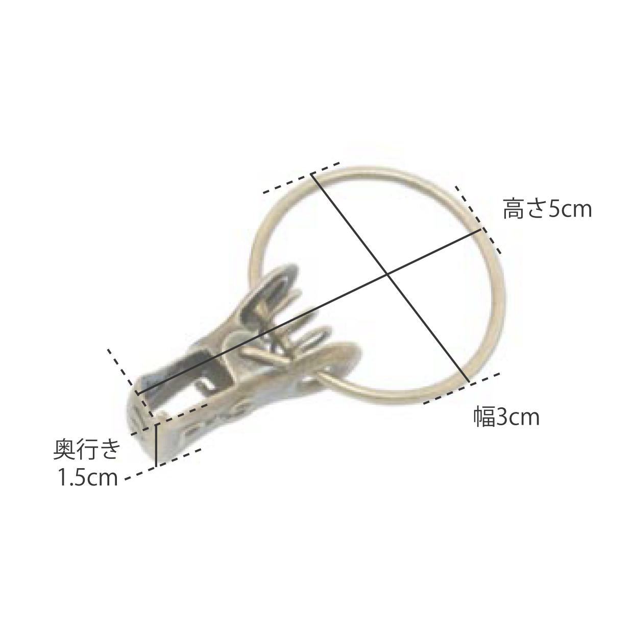 62441 リングクリップ　アンティークゴールド