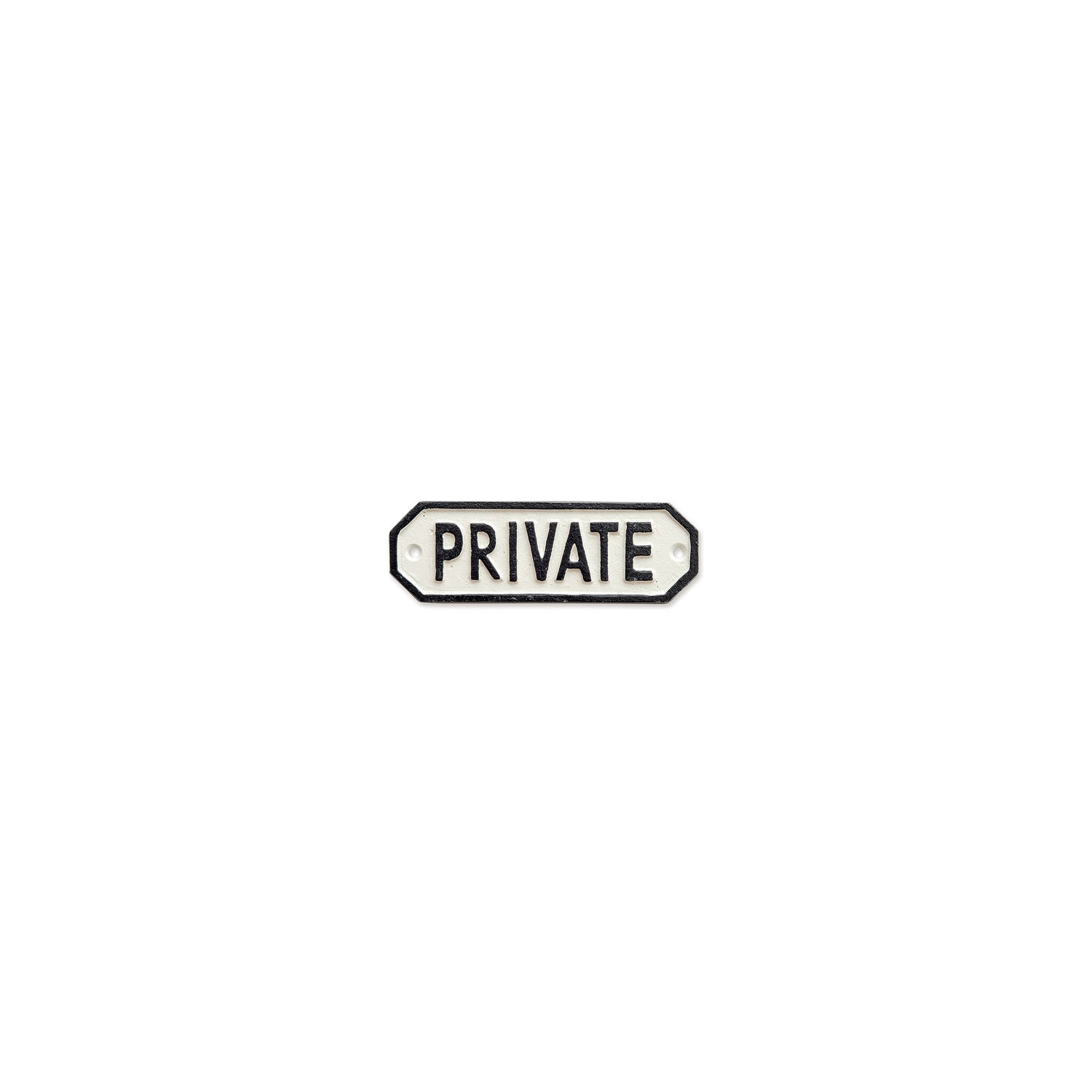 63583 サインプレート　PRIVATE　ホワイト