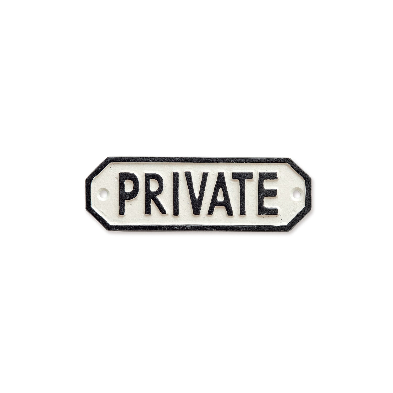 63583 サインプレート　PRIVATE　ホワイト