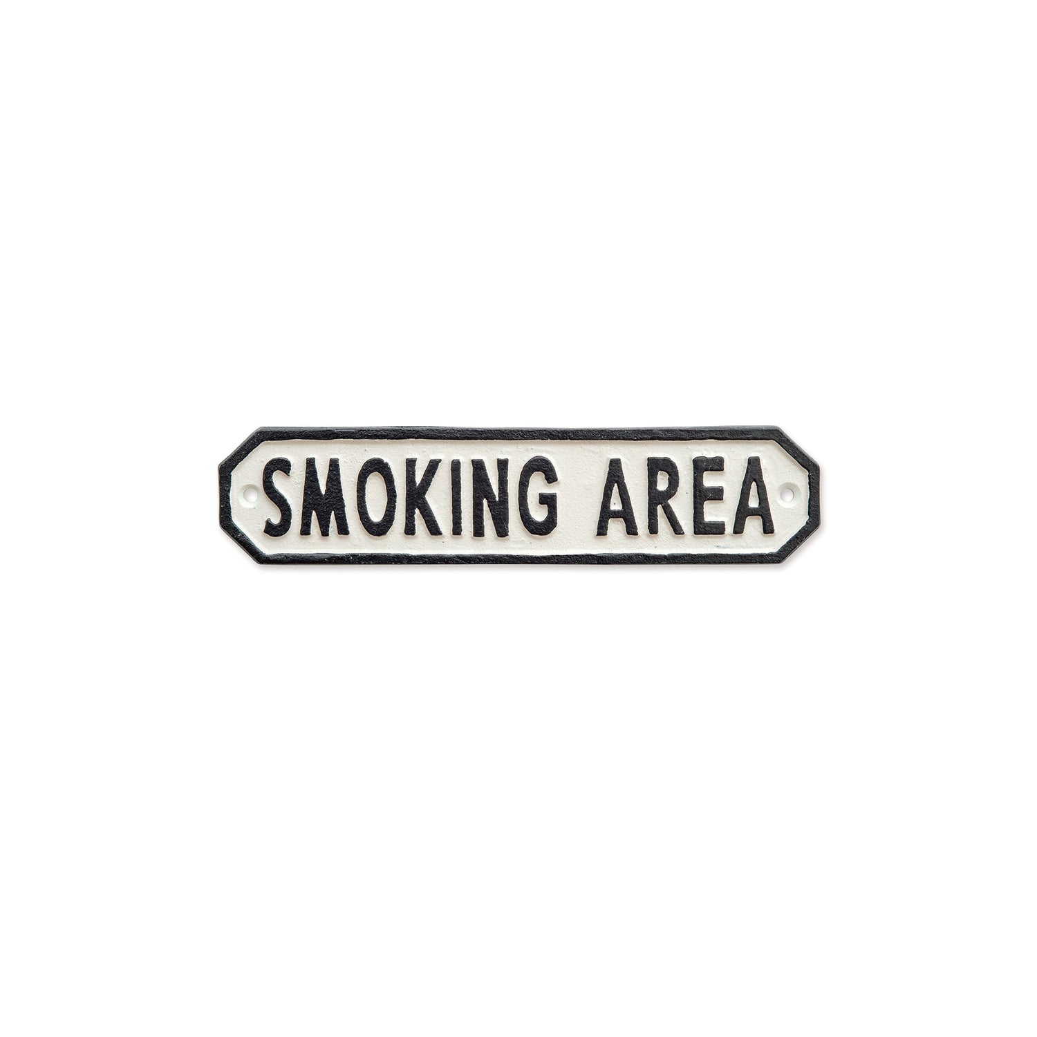 63591 サインプレート　SMOKING AREA　ホワイト