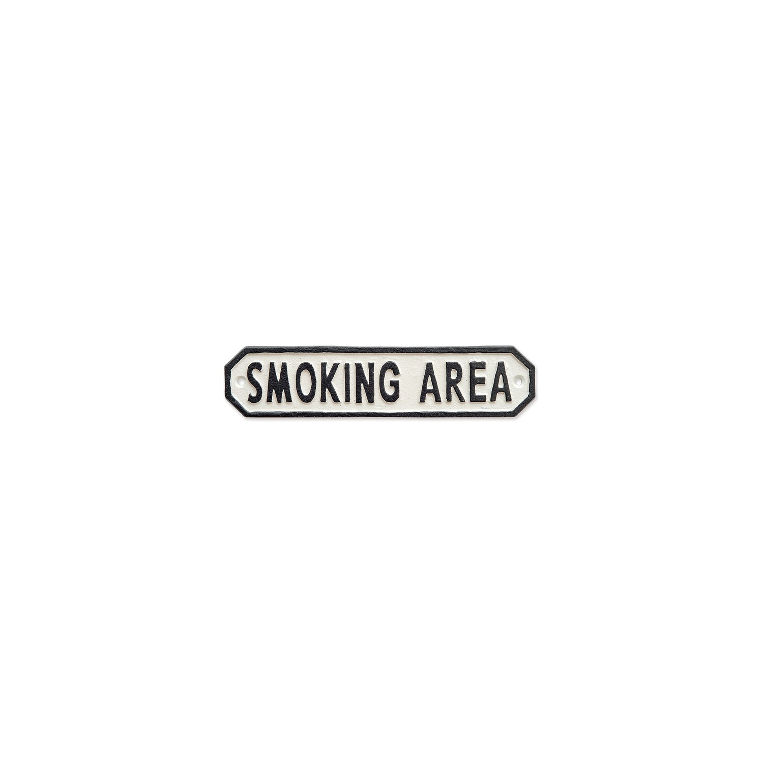 63591 サインプレート　SMOKING AREA　ホワイト