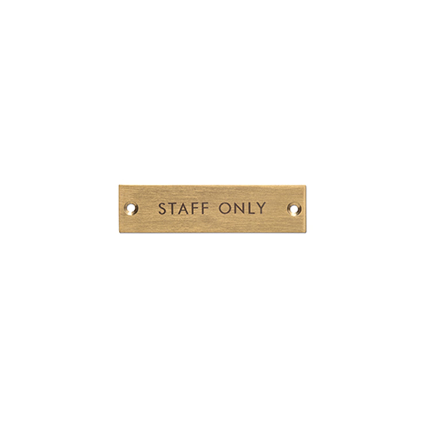 63958 サインプレート STAFF ONLY アンティークゴールド